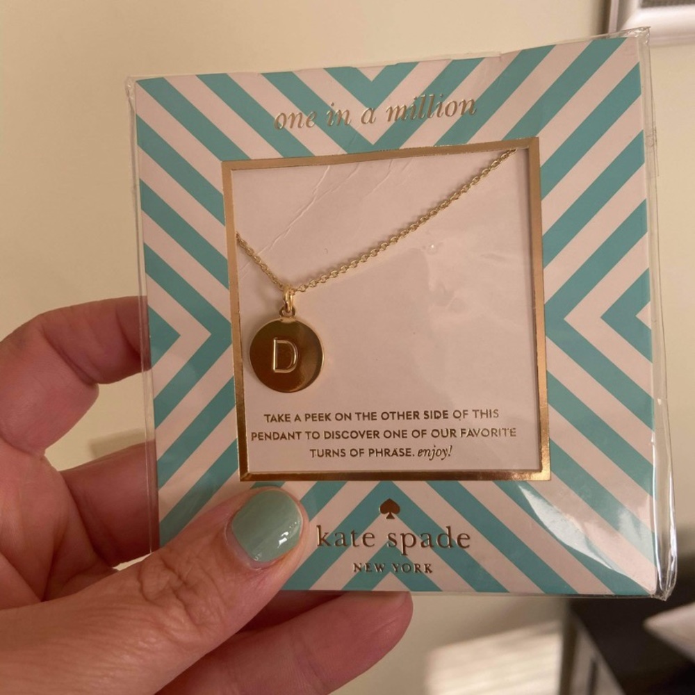 Kate Spade Initial D Gold Necklace